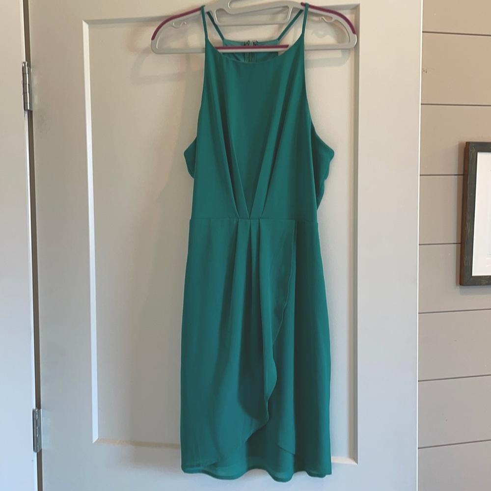 Lulu’s Best Wishes Teal Green Dress